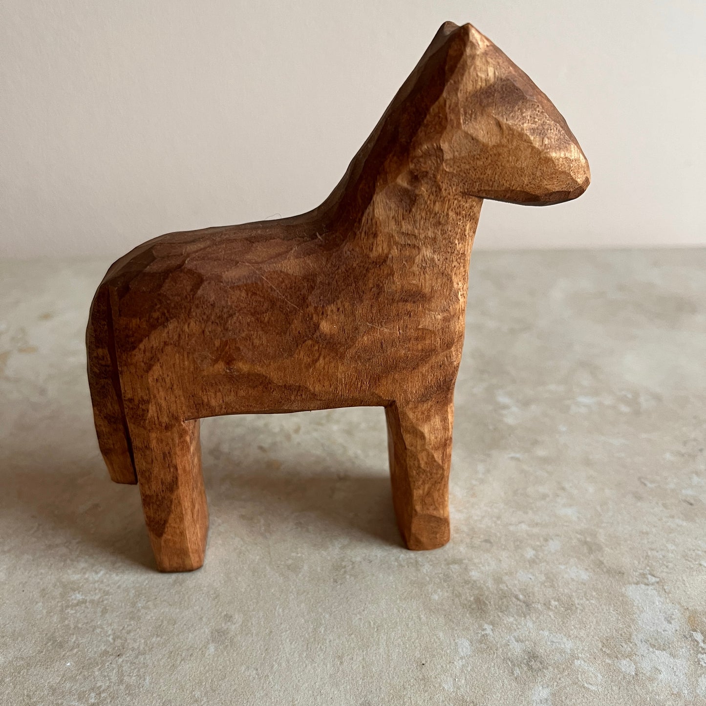 Mid-Century Wooden Carved Icelandic Horse