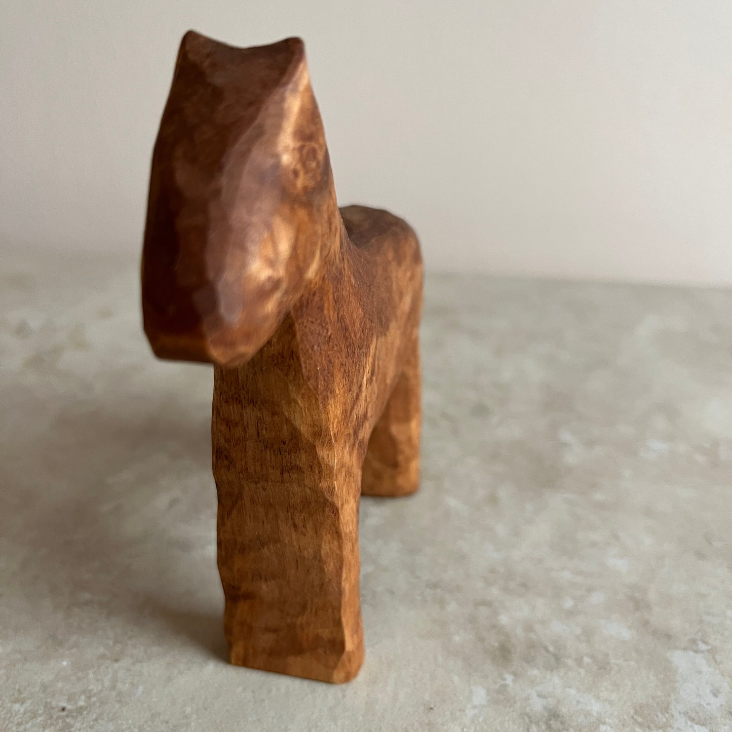 Mid-Century Wooden Carved Icelandic Horse