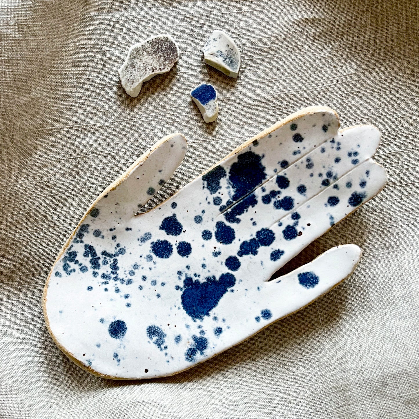 Ceramic Hand Jewellery Dish - Indigo