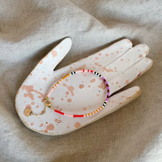 Ceramic Hand Jewellery Dish - Rust