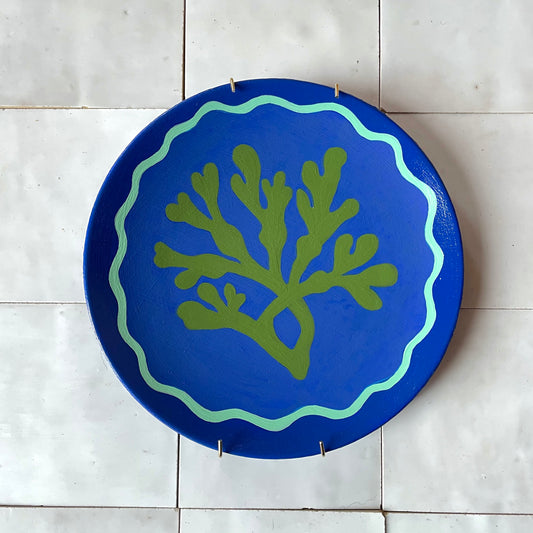 Seaweed Wall Plate in Cobalt