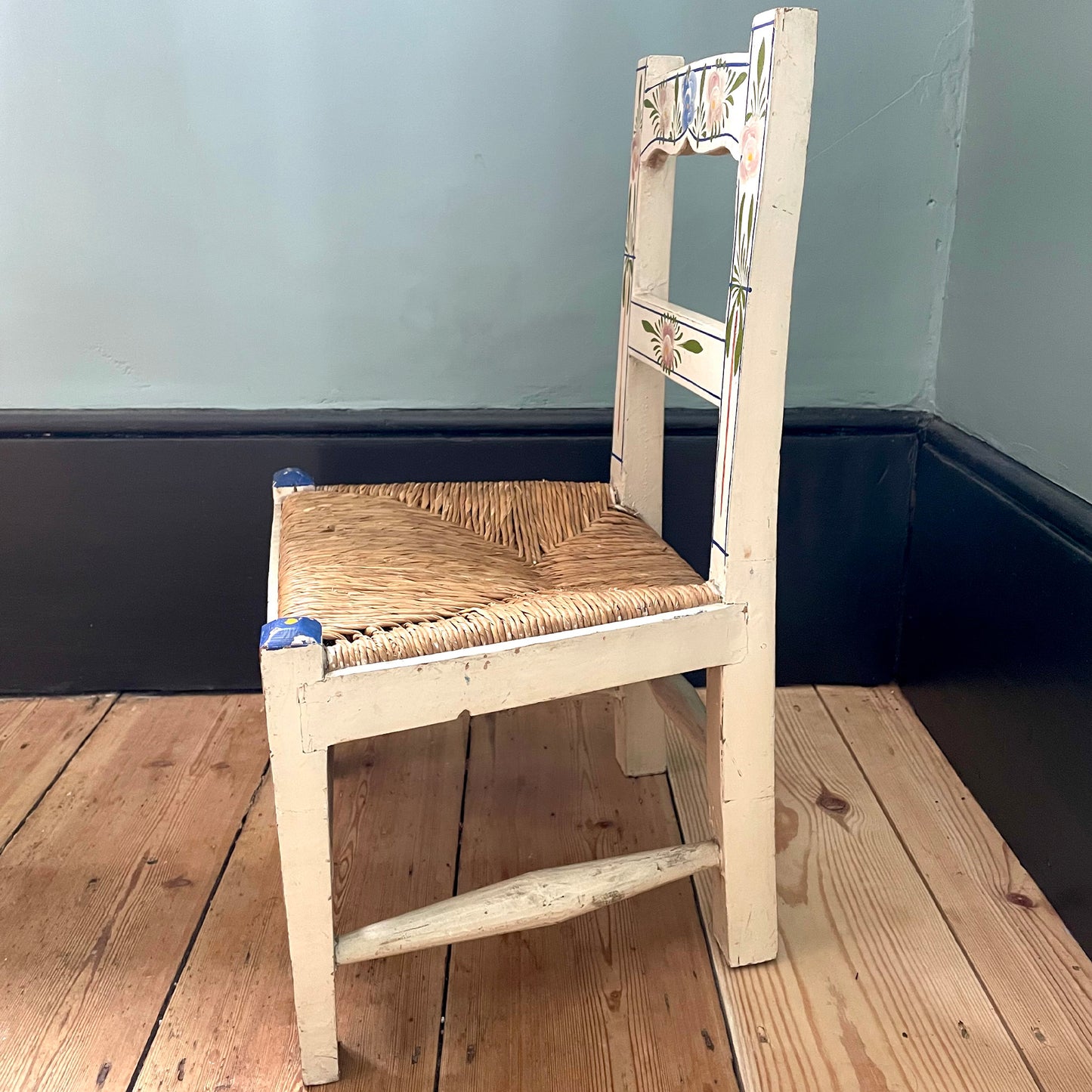 Vintage Folk-Inspired Children's Chair