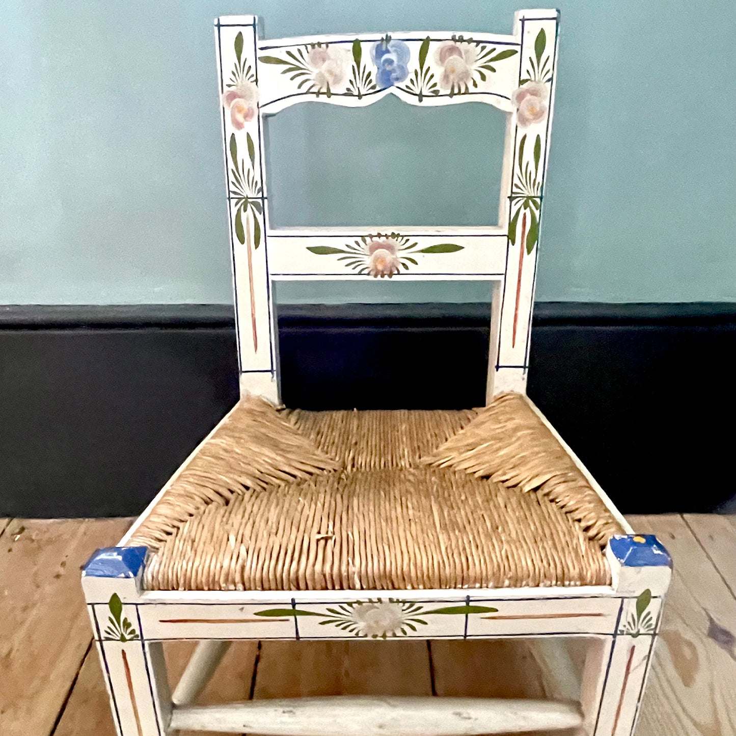 Vintage Folk-Inspired Children's Chair