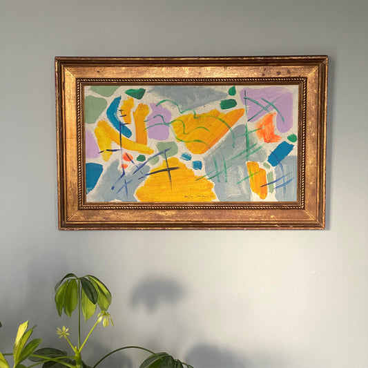 Vintage Colourful Abstract Painting