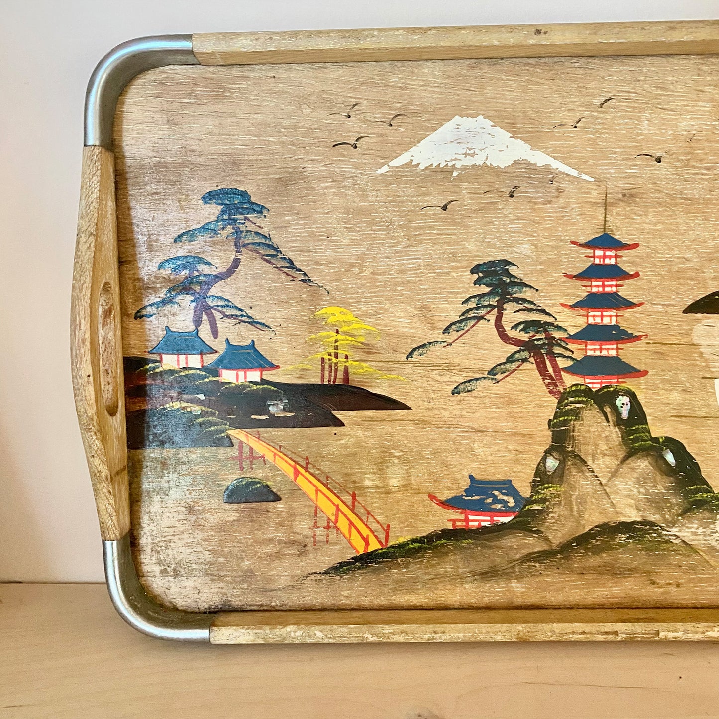 Vintage Hand-Painted Japanese Tray