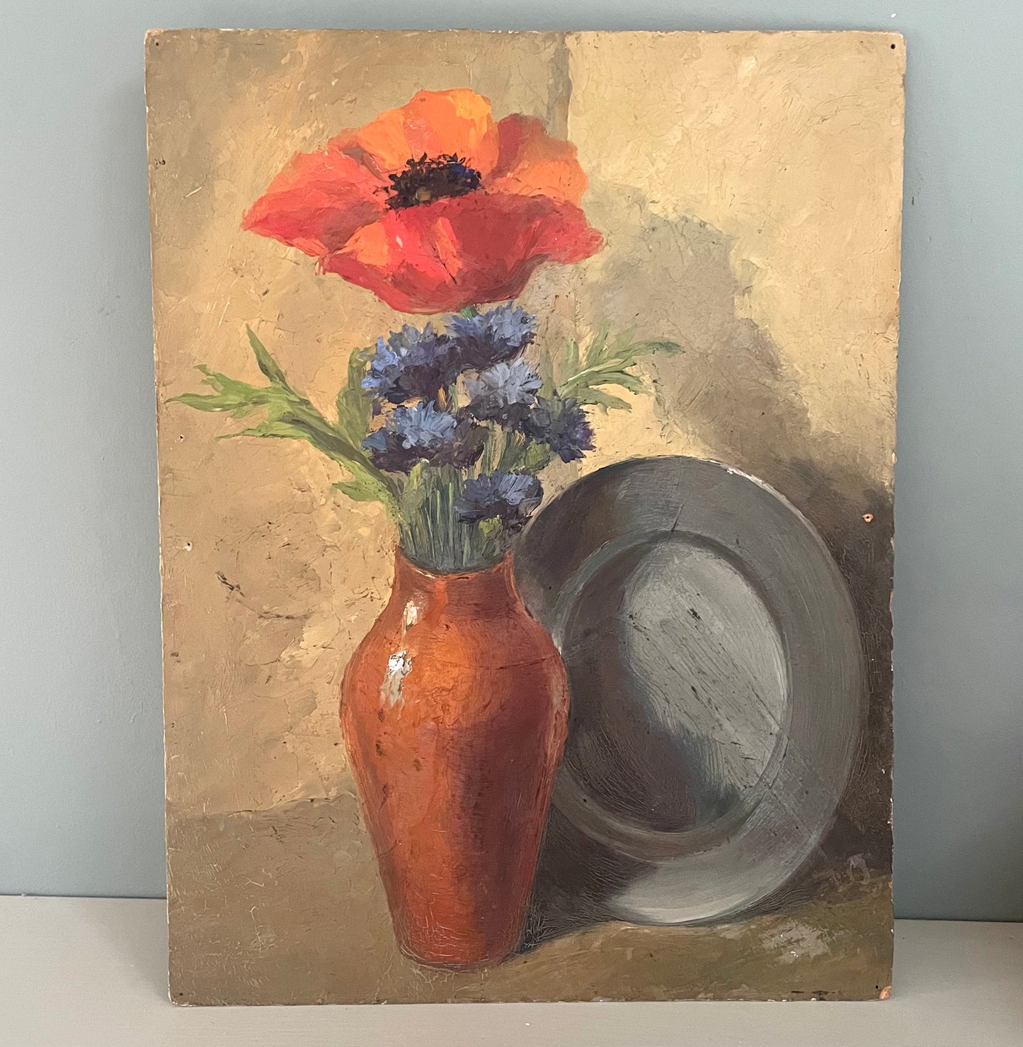 Vintage Oil Painting On Board