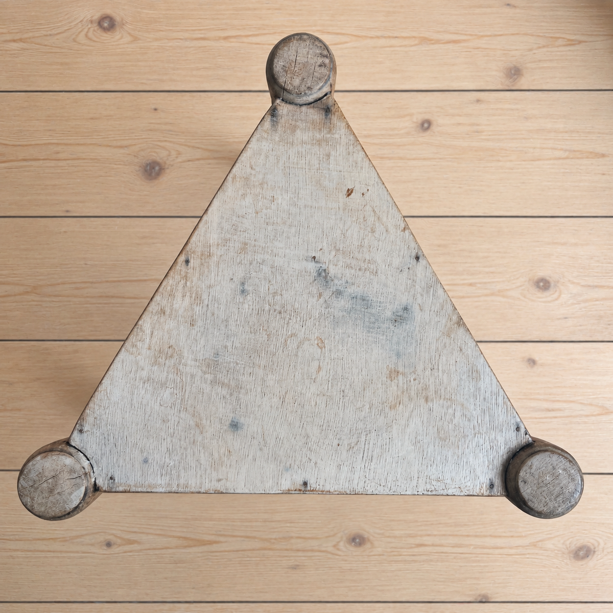 Antique Bobbin-Turned Three-Legged Side Table