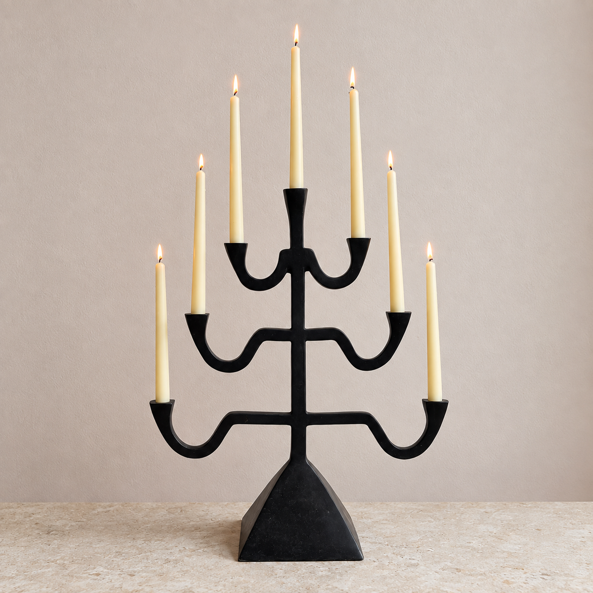 Large Postmodern Seven Light Candelabra c.1980s-1990s
